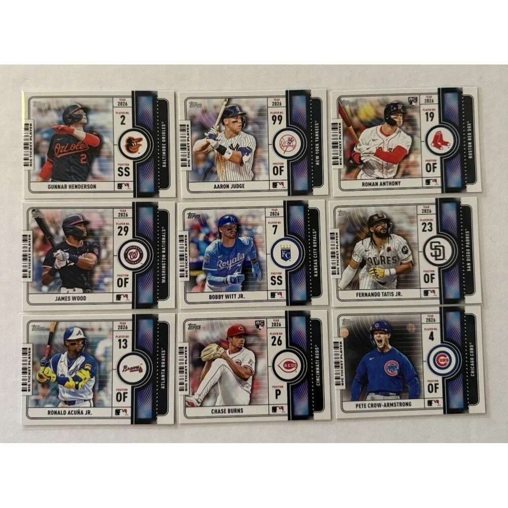 2026 Topps series 1 Big Ticket Player Lot Judge Anthony Tatis Witt PCA